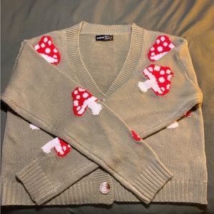 Green mushroom sweater